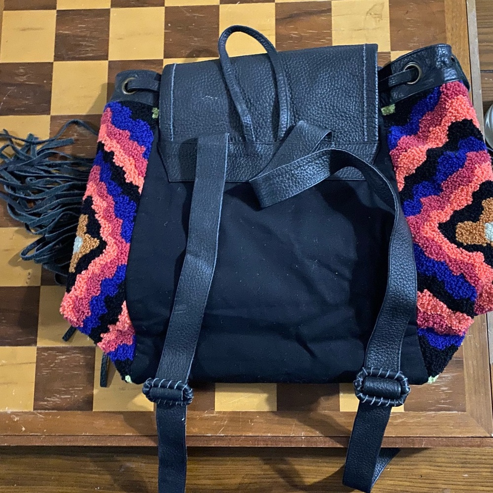 Cleobella Multicolor Fringe Backpack - Picture 3 of 7